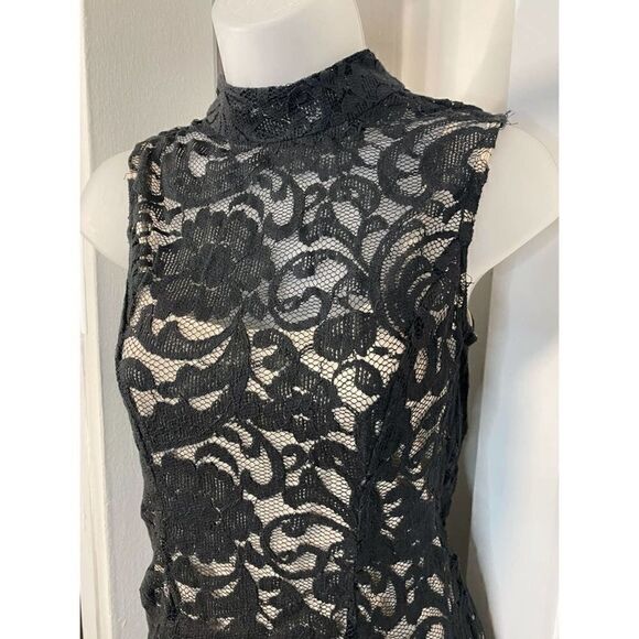 Nwt Monteau Sexy Black Lace Dress M - Picture 5 of 5